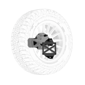 Toyota 4Runner Spare Tire Carrier - Rear - Body Armor 4x4 - Pro Series II - Light Textured Black - `10-`24